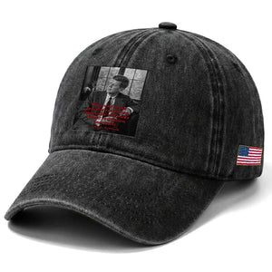 John F Kennedy Quote Washed Cotton Baseball Cap American President History US Presidential Leader TS14 Print Your Wear