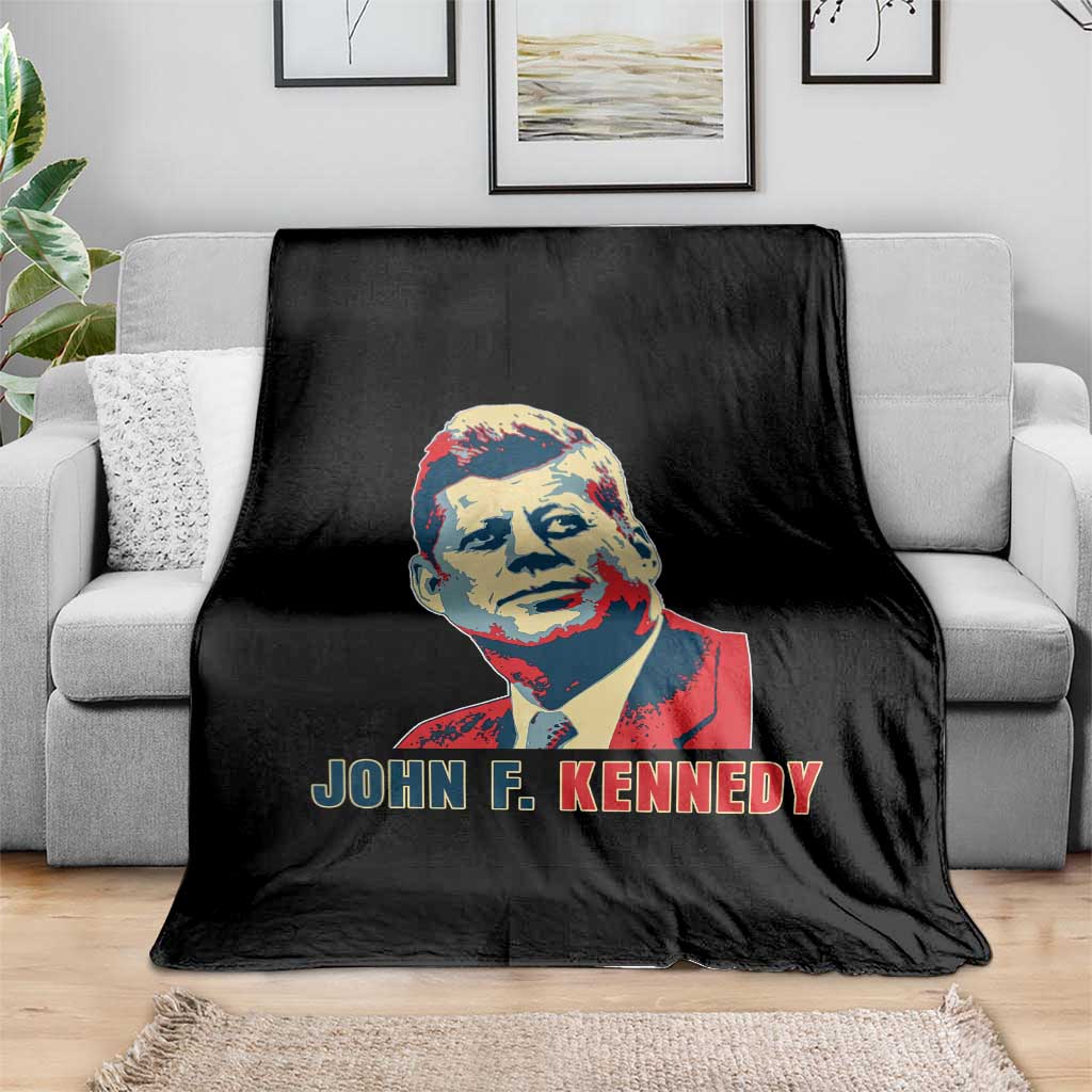 John F Kennedy American Flag US President Throw Blanket TS14 Print Your Wear