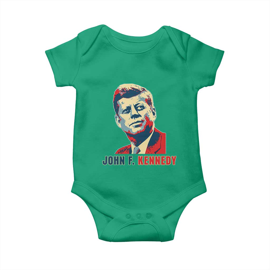 John F Kennedy American Flag US President Baby Onesie TS14 Irish Green Print Your Wear