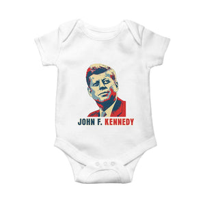 John F Kennedy American Flag US President Baby Onesie TS14 White Print Your Wear