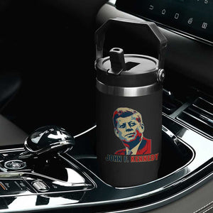 John F Kennedy American Flag US President Flip Straw Tumbler TS14 Print Your Wear