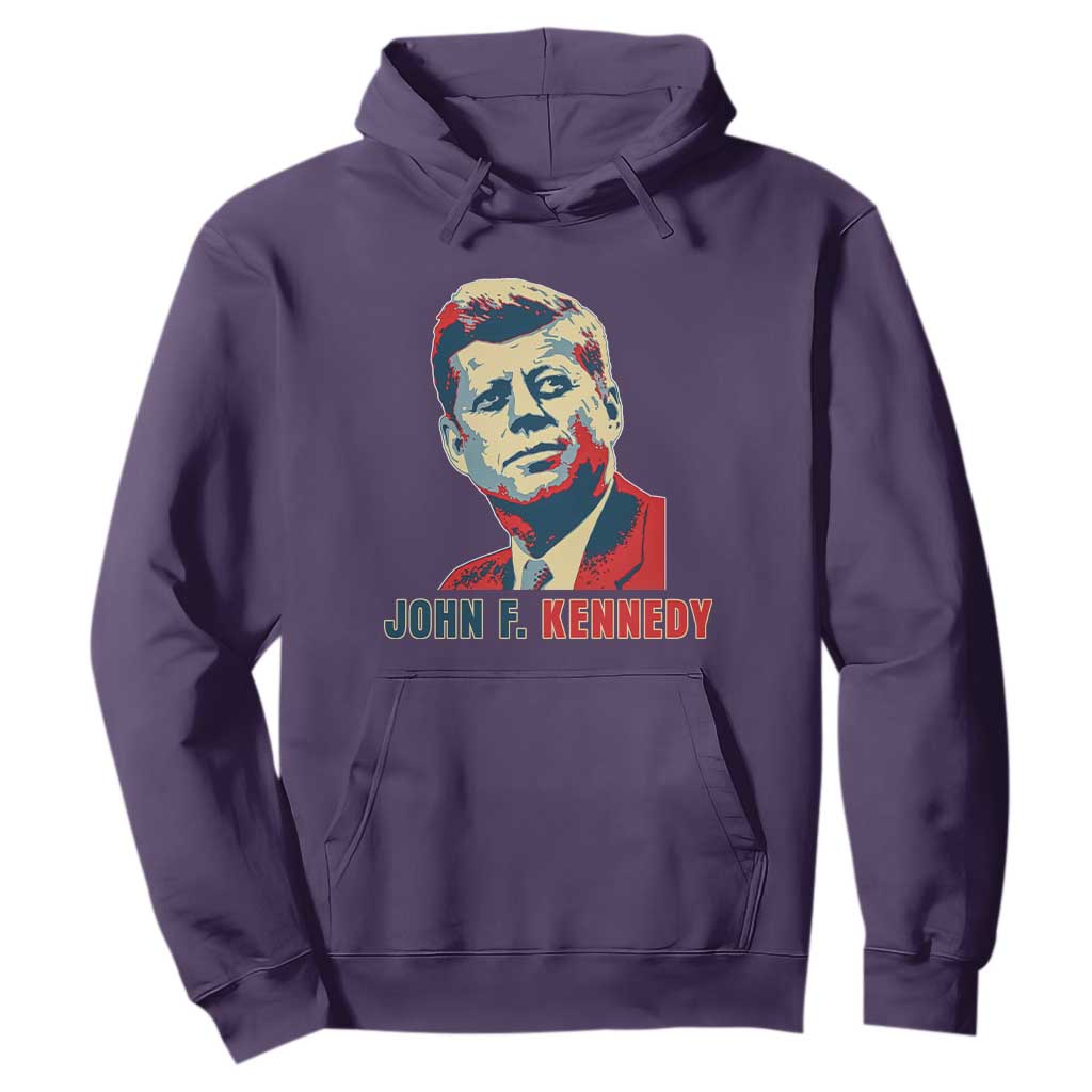 John F Kennedy American Flag US President Hoodie TS14 Purple Print Your Wear