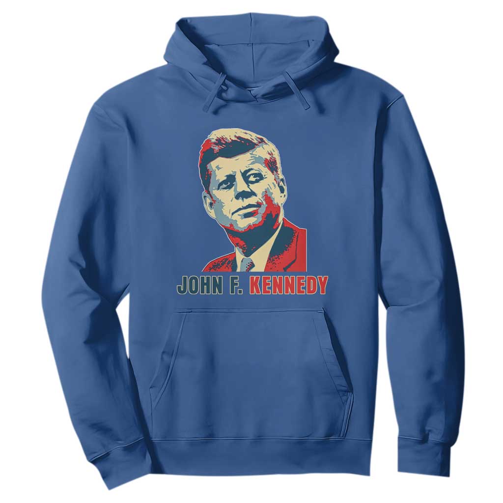 John F Kennedy American Flag US President Hoodie TS14 Royal Blue Print Your Wear