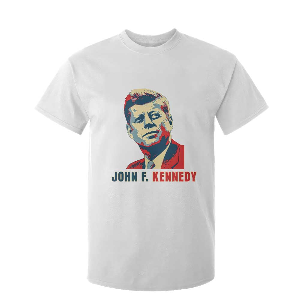 John F Kennedy American Flag US President T Shirt For Kid TS14 White Print Your Wear