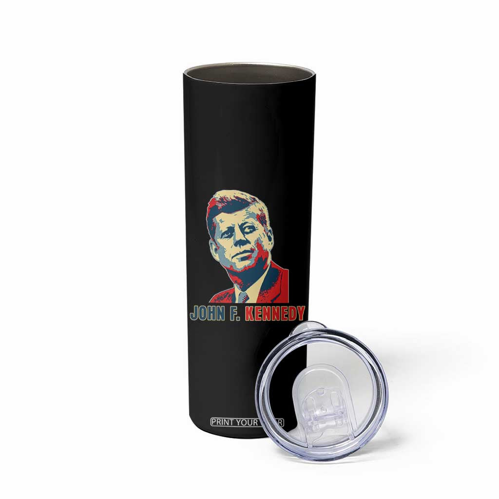 John F Kennedy American Flag US President Skinny Tumbler TS14 Print Your Wear