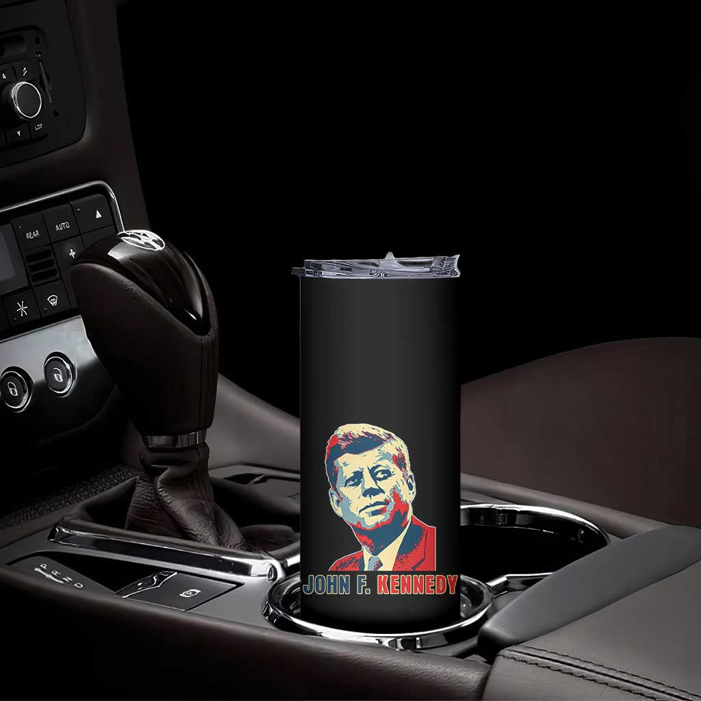 John F Kennedy American Flag US President Skinny Tumbler TS14 Print Your Wear