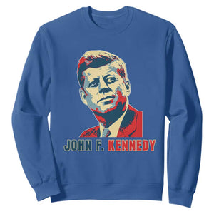 John F Kennedy American Flag US President Sweatshirt TS14 Royal Blue Print Your Wear