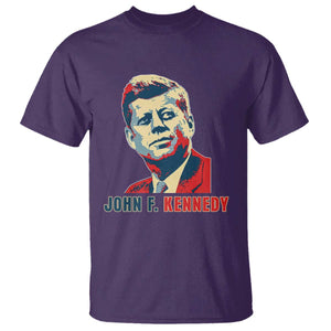 John F Kennedy American Flag US President T Shirt TS14 Purple Print Your Wear
