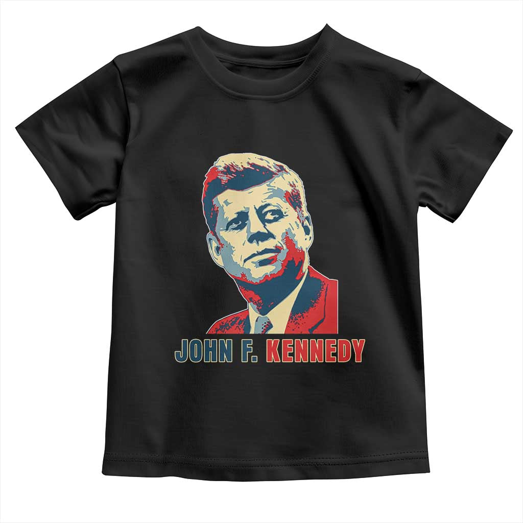John F Kennedy American Flag US President Toddler T Shirt TS14 Black Print Your Wear