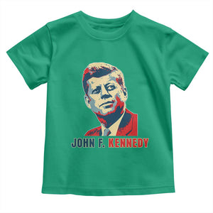 John F Kennedy American Flag US President Toddler T Shirt TS14 Irish Green Print Your Wear