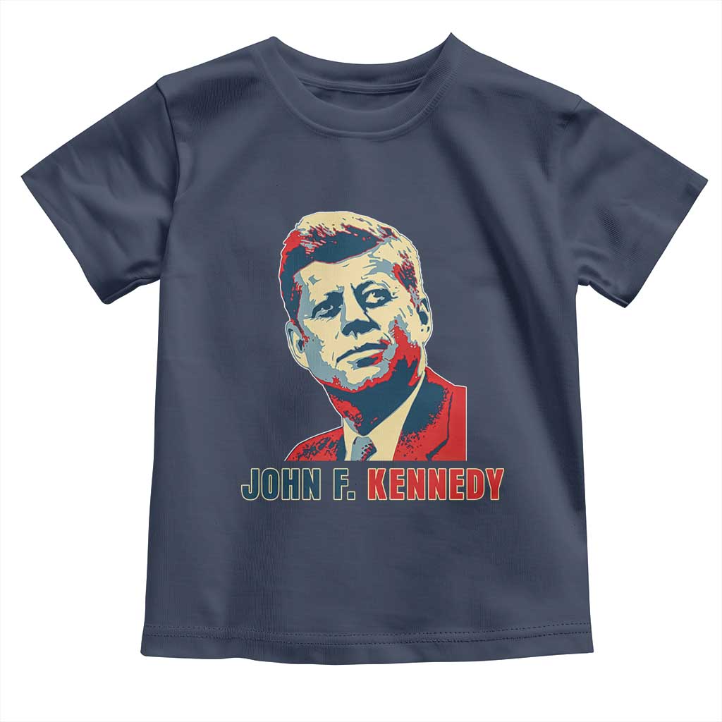 John F Kennedy American Flag US President Toddler T Shirt TS14 Navy Print Your Wear