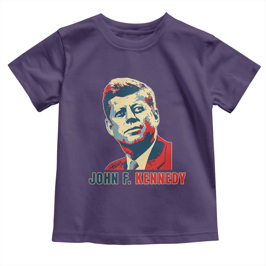 John F Kennedy American Flag US President Toddler T Shirt TS14 Purple Print Your Wear