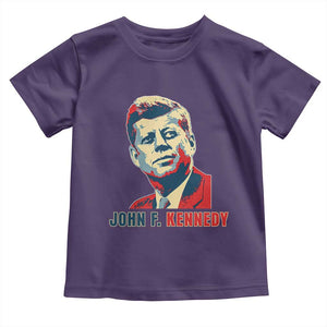 John F Kennedy American Flag US President Toddler T Shirt TS14 Purple Print Your Wear