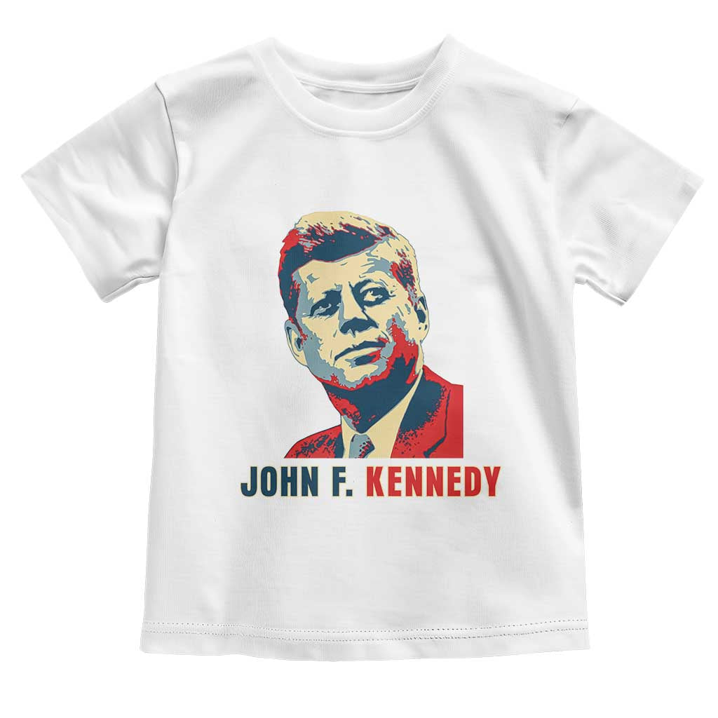 John F Kennedy American Flag US President Toddler T Shirt TS14 White Print Your Wear