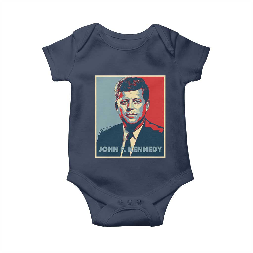 John F Kennedy Baby Onesie American President History US Presidential Leader TS14 Navy Print Your Wear