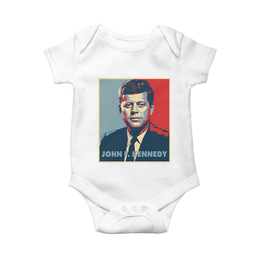 John F Kennedy Baby Onesie American President History US Presidential Leader TS14 White Print Your Wear
