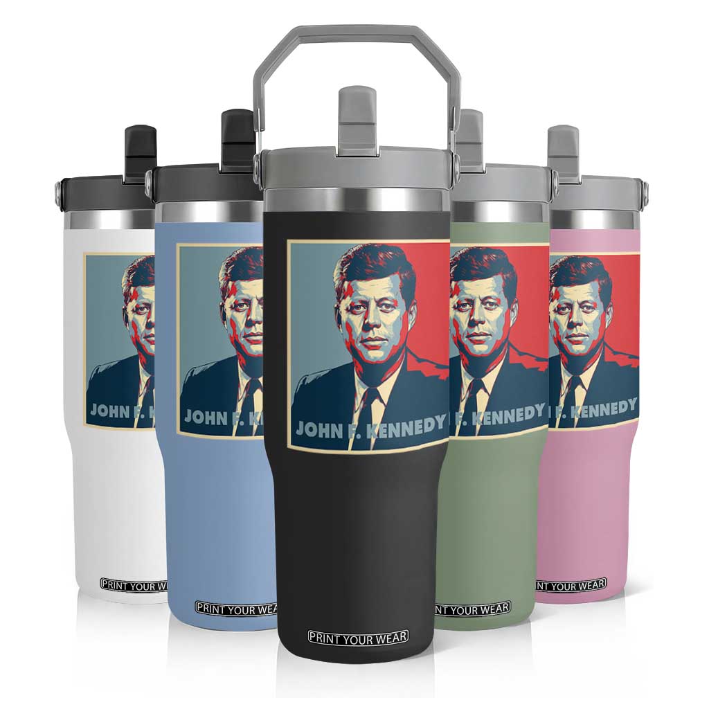 John F Kennedy Flip Straw Tumbler American President History US Presidential Leader TS14 Print Your Wear