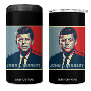 John F Kennedy 4 in 1 Can Cooler Tumbler American President History US Presidential Leader TS14 One Size: 16 oz Black Print Your Wear