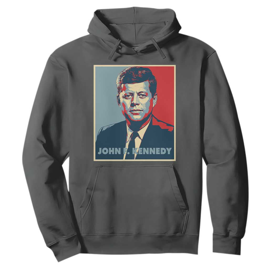 John F Kennedy Hoodie American President History US Presidential Leader TS14 Dark Heather Print Your Wear
