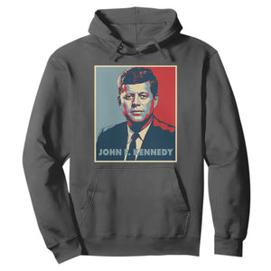 John F Kennedy Hoodie American President History US Presidential Leader TS14 Dark Heather Print Your Wear