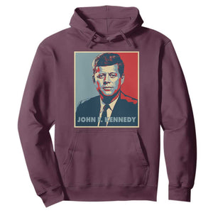 John F Kennedy Hoodie American President History US Presidential Leader TS14 Maroon Print Your Wear