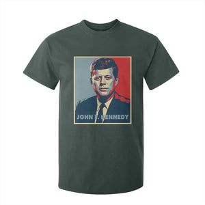 John F Kennedy T Shirt For Kid American President History US Presidential Leader TS14 Dark Forest Green Print Your Wear