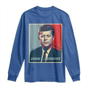 John F Kennedy Long Sleeve Shirt American President History US Presidential Leader TS14 Royal Blue Print Your Wear
