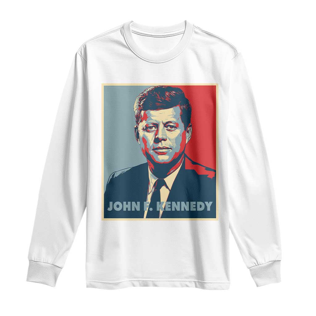 John F Kennedy Long Sleeve Shirt American President History US Presidential Leader TS14 White Print Your Wear