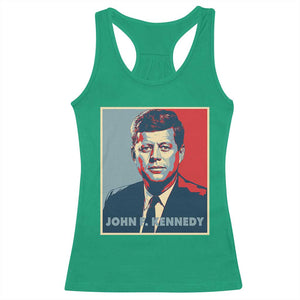 John F Kennedy Racerback Tank Top American President History US Presidential Leader TS14 Irish Green Print Your Wear