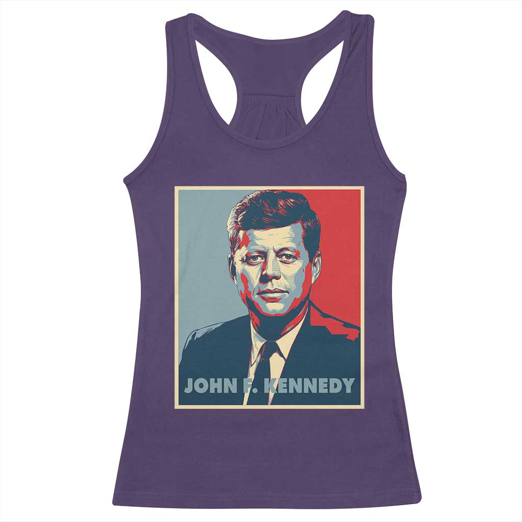 John F Kennedy Racerback Tank Top American President History US Presidential Leader TS14 Purple Print Your Wear