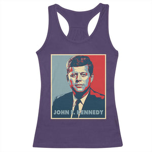 John F Kennedy Racerback Tank Top American President History US Presidential Leader TS14 Purple Print Your Wear