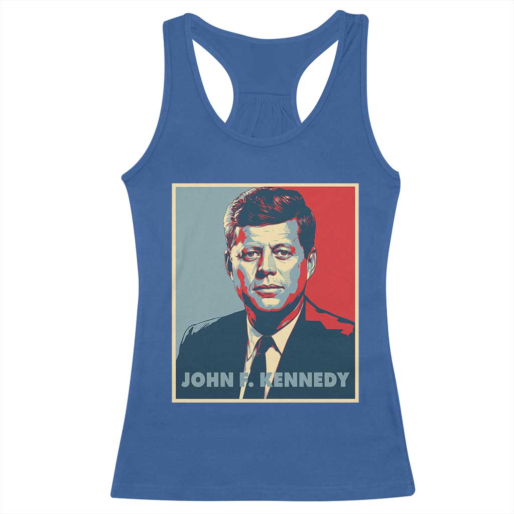 John F Kennedy Racerback Tank Top American President History US Presidential Leader TS14 Royal Blue Print Your Wear