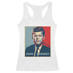 John F Kennedy Racerback Tank Top American President History US Presidential Leader TS14 White Print Your Wear