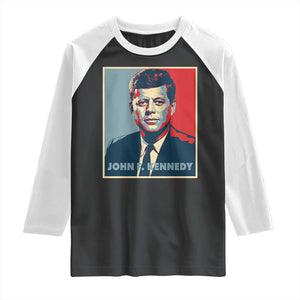 John F Kennedy Raglan Shirt American President History US Presidential Leader TS14 Black White Print Your Wear