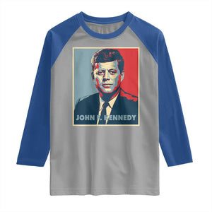 John F Kennedy Raglan Shirt American President History US Presidential Leader TS14 Sport Gray Royal Print Your Wear