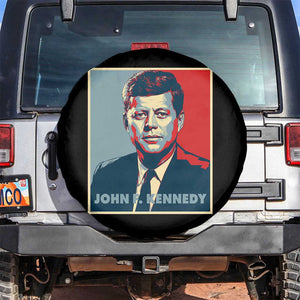 John F Kennedy Spare Tire Cover American President History US Presidential Leader TS14 No hole Black Print Your Wear