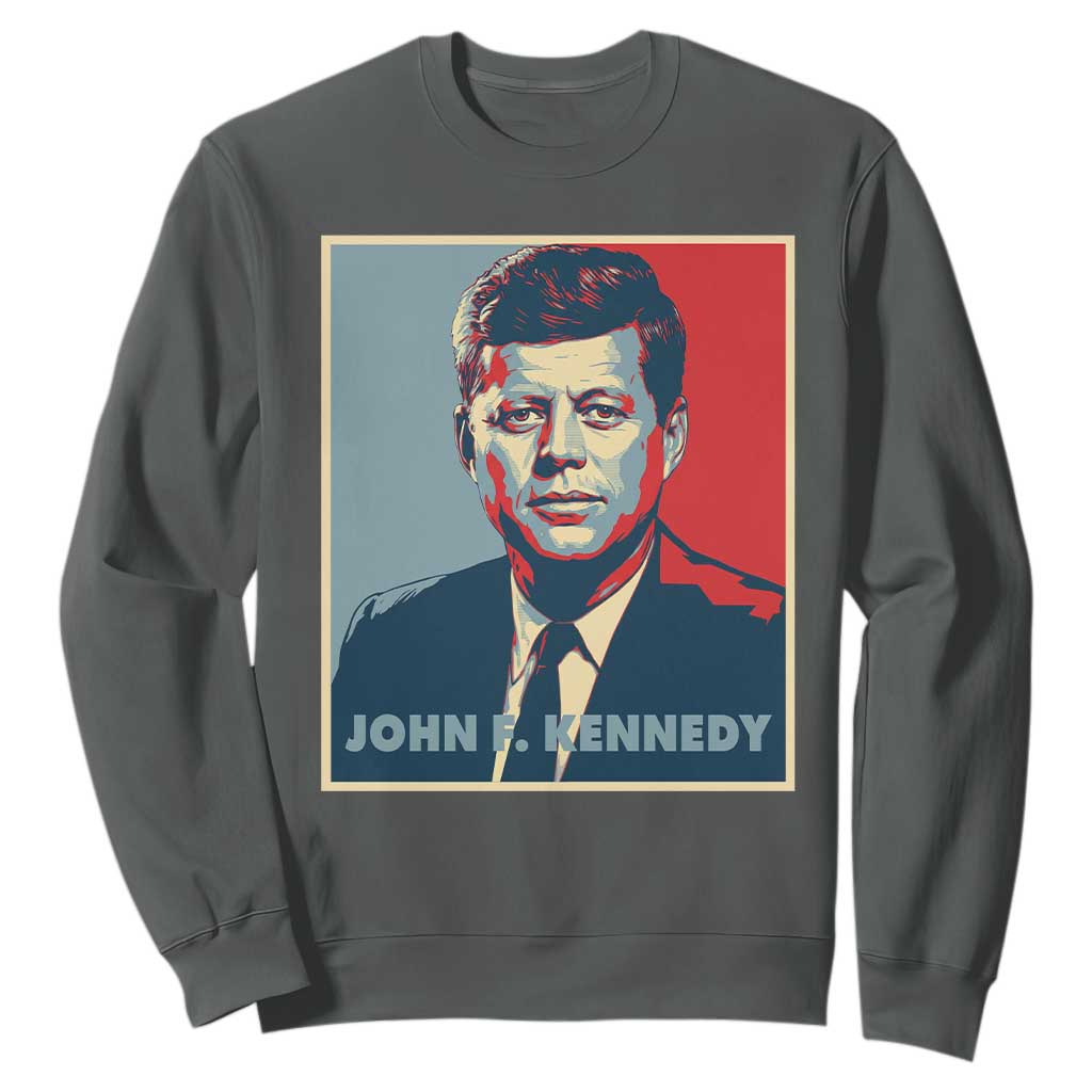 John F Kennedy Sweatshirt American President History US Presidential Leader TS14 Dark Heather Print Your Wear