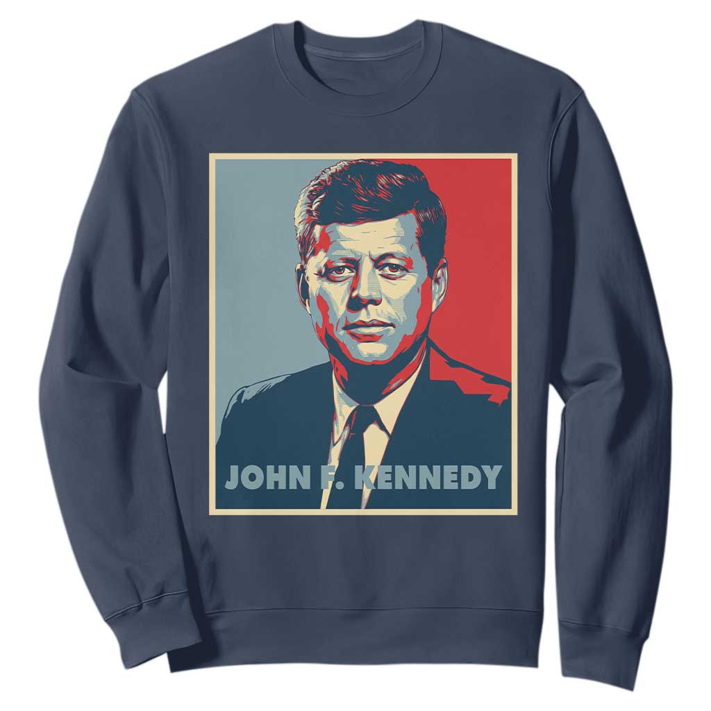 John F Kennedy Sweatshirt American President History US Presidential Leader TS14 Navy Print Your Wear