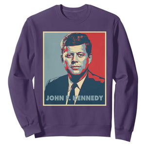 John F Kennedy Sweatshirt American President History US Presidential Leader TS14 Purple Print Your Wear