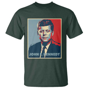 John F Kennedy T Shirt American President History US Presidential Leader TS14 Dark Forest Green Print Your Wear