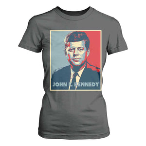John F Kennedy T Shirt For Women American President History US Presidential Leader TS14 Dark Heather Print Your Wear