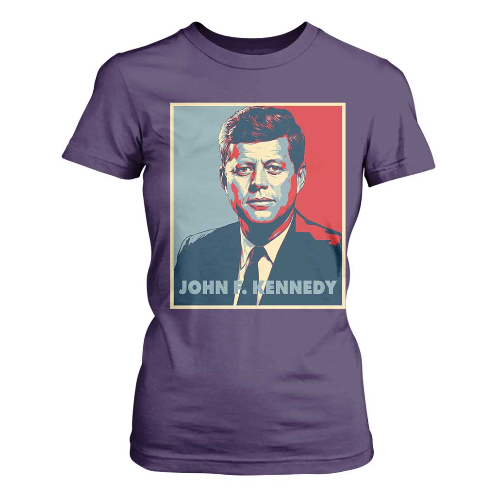 John F Kennedy T Shirt For Women American President History US Presidential Leader TS14 Purple Print Your Wear