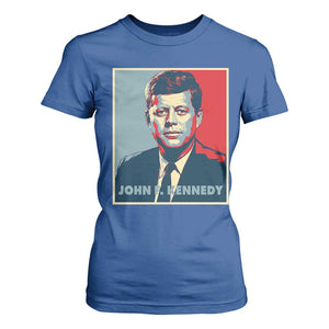 John F Kennedy T Shirt For Women American President History US Presidential Leader TS14 Royal Blue Print Your Wear