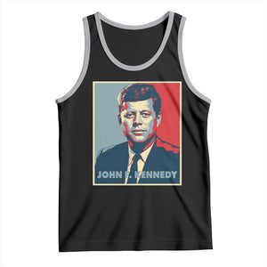 John F Kennedy Tank Top American President History US Presidential Leader TS14 Black Athletic Heather Print Your Wear