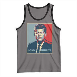 John F Kennedy Tank Top American President History US Presidential Leader TS14 Deep Heather Black Print Your Wear