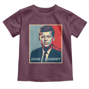 John F Kennedy Toddler T Shirt American President History US Presidential Leader TS14 Maroon Print Your Wear