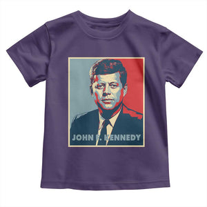 John F Kennedy Toddler T Shirt American President History US Presidential Leader TS14 Purple Print Your Wear