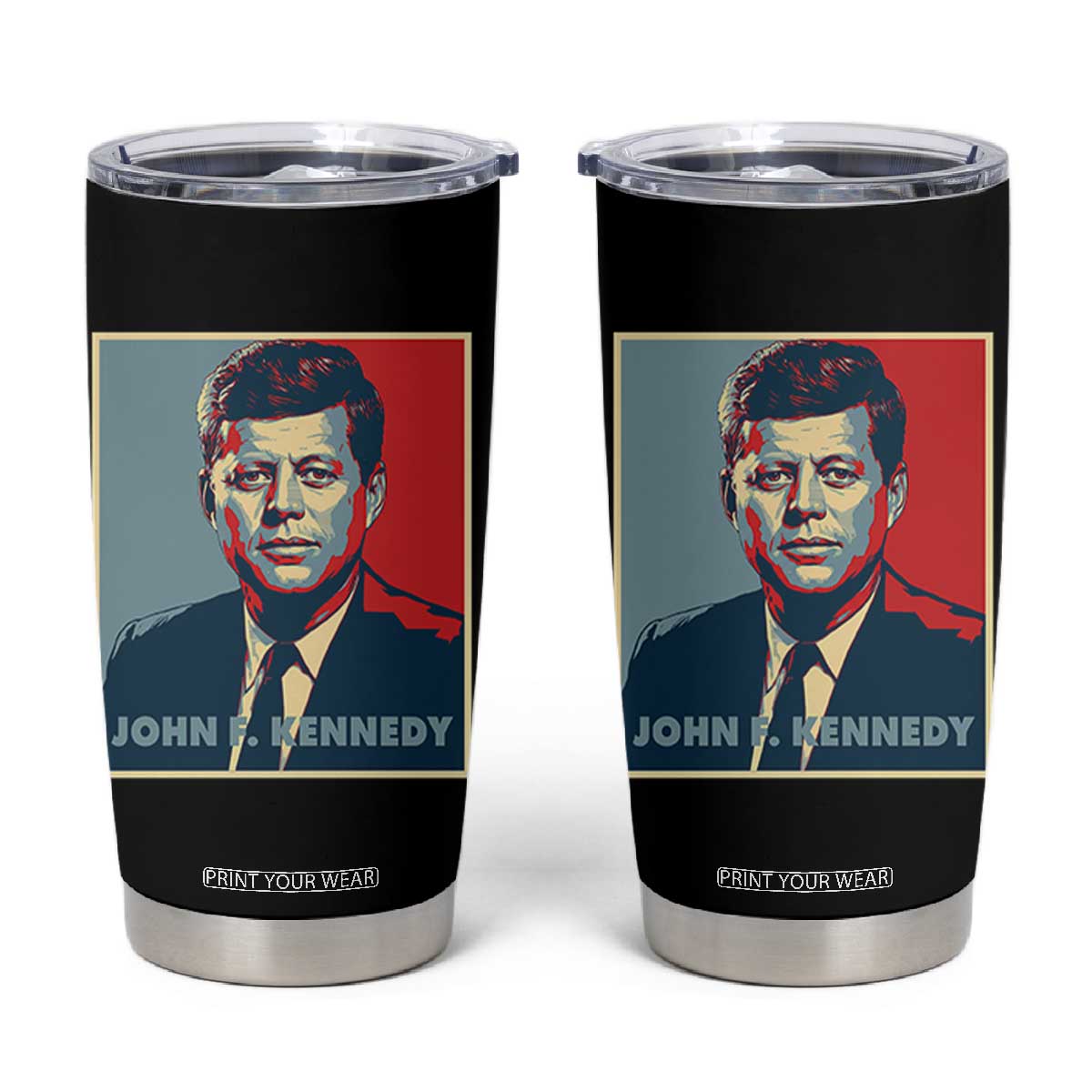 John F Kennedy Tumbler Cup American President History US Presidential Leader TS14 Black Print Your Wear