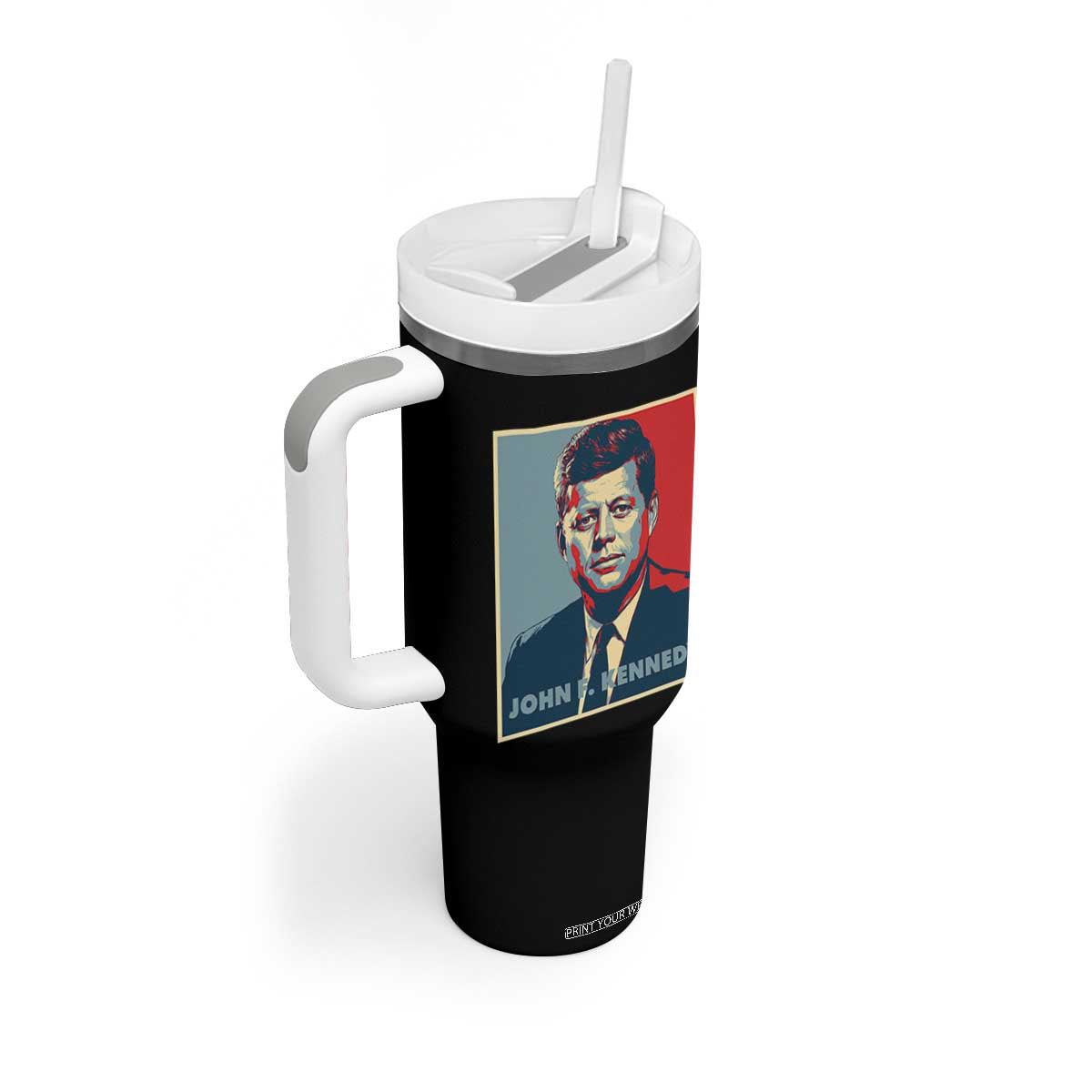 John F Kennedy Tumbler With Handle American President History US Presidential Leader TS14 Print Your Wear