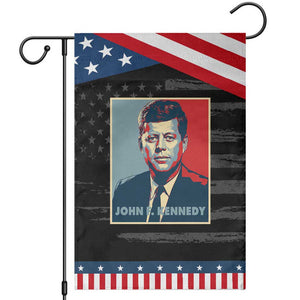 John F Kennedy Garden Flag American President History US Presidential Leader TS14 Distressed Black Blue Print Your Wear